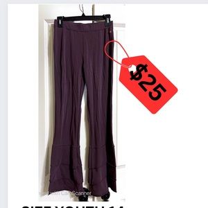 Matilda Jane Youth pants- Finn Tiered Ruffle Hem